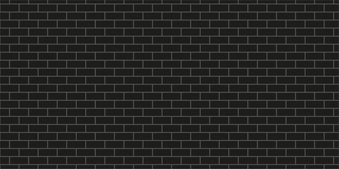 Fototapeta premium Black brick wall background. Brick wall background. Black or dark gray pattern grainy concrete wall stone texture background. 