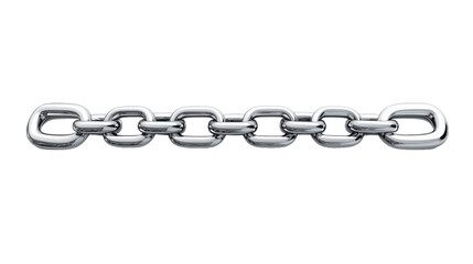 Obraz premium Silver Chain Links isolated on transparent background