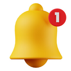 3d bell notification icon