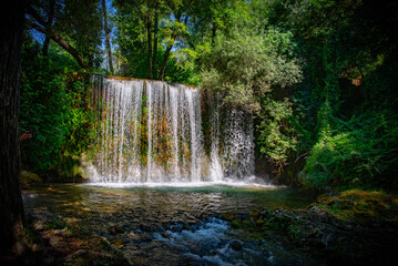 cascadas en el interior de Calabria sur de Italia