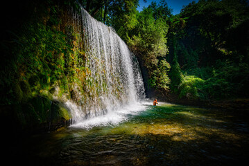 cascadas en el interior de Calabria sur de Italia