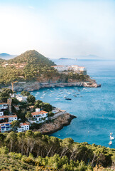 View from Camí de Ronda, Sa Tuna, Cala Aiguafreda, L'Estartit, Begur, Girona, Catalonia, Spain