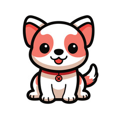 cute dog illustration vector