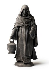Naklejka premium Borvo statue face sculpture figurine.