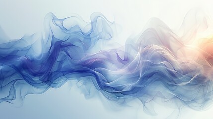 A soothing abstract background with soft, flowing lines and a calm blue palette 