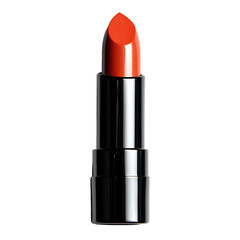 Obraz premium orange lipstick png. tube of orange lipstick top view png. luxurious orange lipstick tube flat lay png. facial cosmetics for a beauty campaign concept isolated. orange rouge