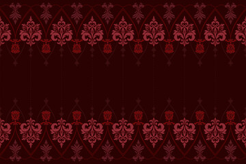 Baroque Crimson seamless pattern