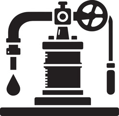 pump machine vector silhouette illustration