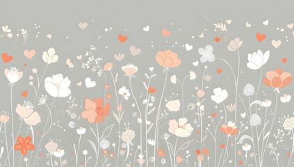 Fototapeta premium Happy Women's Day floral decorations in paper art style design