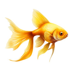 Fototapeta premium Yellow Watercolor Fairytale Fish