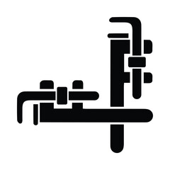 wrench, tools, adjustable wrench icon