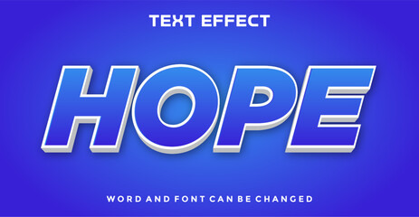 Hope editable text effect