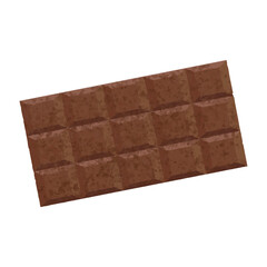 Chocolate vector illustration on white background. Valentine's Day chocolate decorative elements.