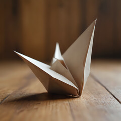 a paper boat that is sitting on a table
