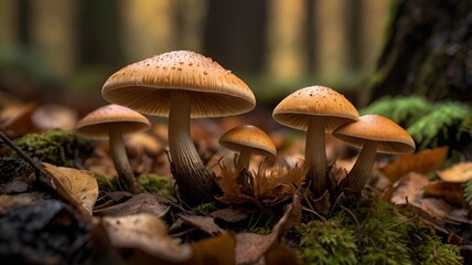 Fototapeta premium mushrooms in the forest