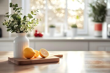 Background of a kitchen. holiday at home Blogger. There is no one inside. Claw back. living room with light background