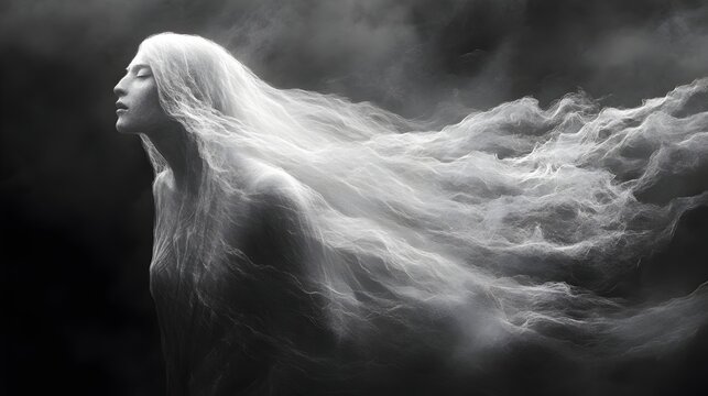 Enigmatic Shapeshifting Yokai Spirit Emerging from Ethereal Fog in Cinematic Chiaroscuro