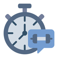 Timer stopwatch icon for gym and fitness workouts