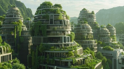 Obraz premium Futuristic Eco-City