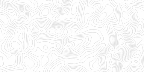 Vector black wave curve Topography grid map. white wave line geography landscape Topo contour map on white background. Geographic mountain relief diagram line pattern.