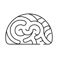 marine shell line icon vector. marine shell sign. isolated contour symbol black illustration