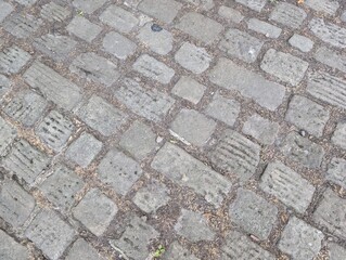 An old block paving pavement