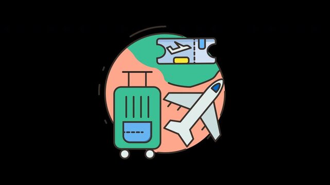 footage animation travel 2d full hd holiday 4k
