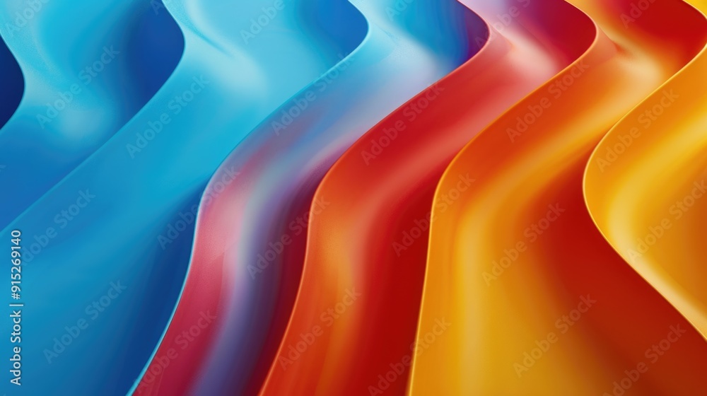 Poster a bright and vibrant color palette fills the frame in this high-angle shot