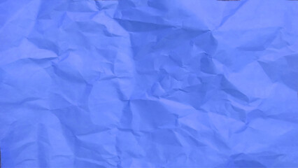 Old crumple paper vintage texture surface for background vector. Blue color paper crumpled for background.
