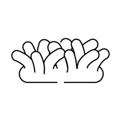 Obraz premium ocean bottom seaweed line icon vector. ocean bottom seaweed sign. isolated contour symbol black illustration