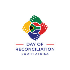 reconciliation day of south africa colorful logo design vector