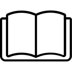 Open Book vector icon in outline style 