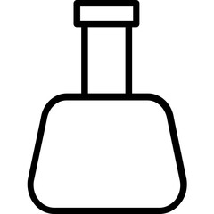 Flask vector icon in outline style 