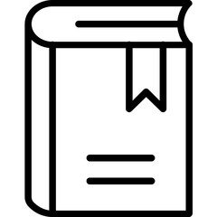 Notebook vector icon in outline style 