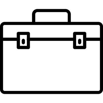 recommend clip art: Briefcase vector icon in outline style 