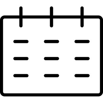 recommend clip art: Calendar vector icon in outline style 