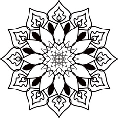 Mandala Line Illustration, Mandala Line Drawing Design, mandala design