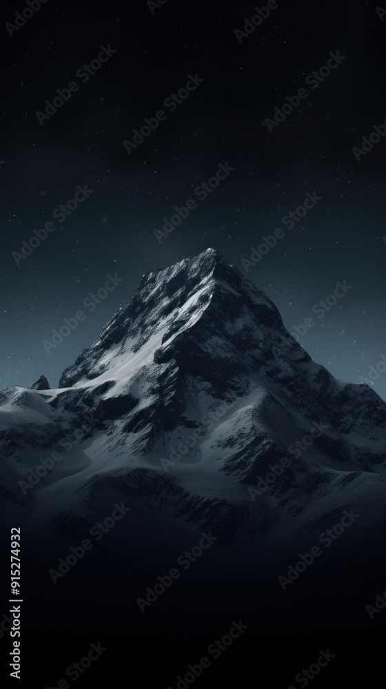 Poster dark aesthetic mountain wallpaper outdoors nature night.