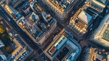Experience the dynamic blend of modern and historic architecture in London, captured through stunning aerial photography that highlights the unique character.