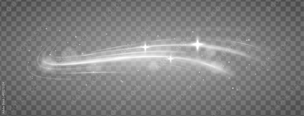 Poster light white bright white line swirl effect. glowing white semicircle on isolated background. vector 