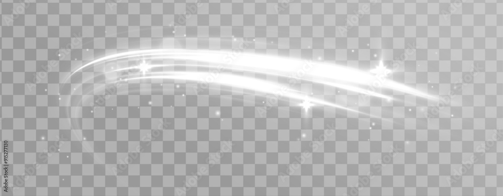 Poster realistic set of snow storm or wind swirls isolated on transparent background. vector illustration o