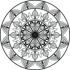 Mandala Line Illustration, Mandala Line Drawing Design, mandala design