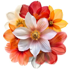 Fototapeta premium Biedermeier Arrangement: Flowers are arranged in concentric circles or patterns, often using different colors, bouquet flower, photograph