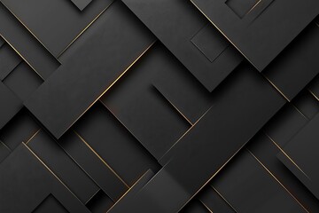 Fototapeta premium Abstract Black and Gold Geometric Pattern