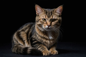 Obraz premium Cute cat taking pictures in the studio