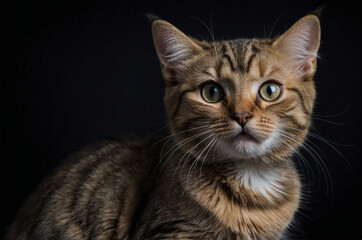 Naklejka premium Cute cat taking pictures in the studio