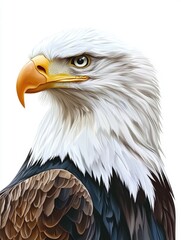 Obraz premium A close-up shot of a bird of prey's face, with sharp talons and piercing eyes