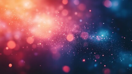 Obraz premium Colorful abstract background with vibrant bokeh lights and glitter creating a festive and energetic atmosphere.