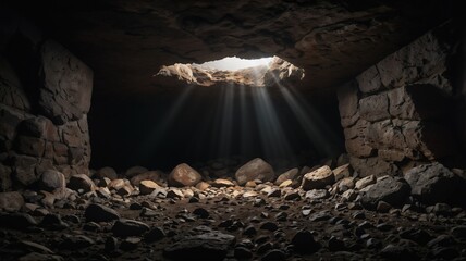 light in the cave. 2