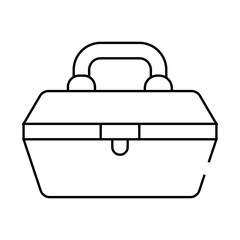 repair tool case line icon vector. repair tool case sign. isolated contour symbol black illustration
